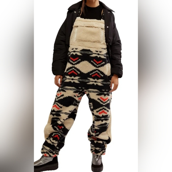 FP Movement by Free People Pants - Free People Movement Hit The Slopes Fleece Overalls. Ice Jumpsuit